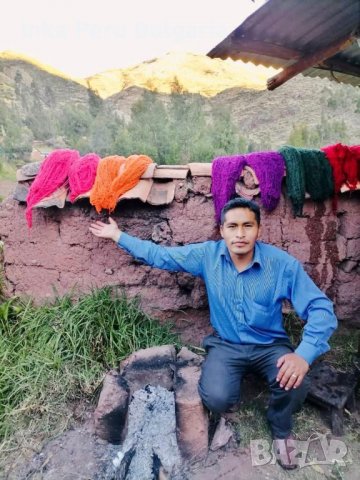 Автентична перуанска шапка модел Куско от овча вълна, снимка 12 - Шапки - 40190069