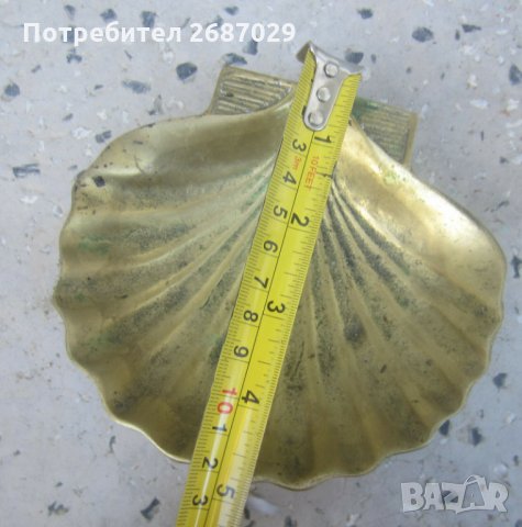 Пепелници: Мида пепелник бронз месинг стар фигура чиния поднос, Ниагара, стъпало, снимка 3 - Други - 33068304