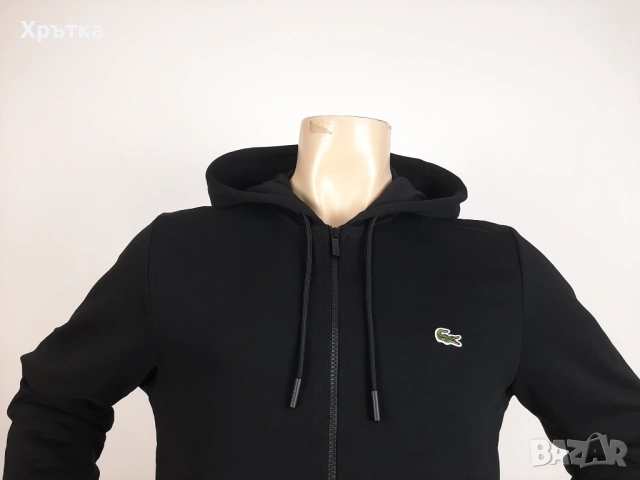 Lacoste Full Zip Hoodie - Оригинално мъжко горнище размер M, снимка 6 - Спортни дрехи, екипи - 53465693