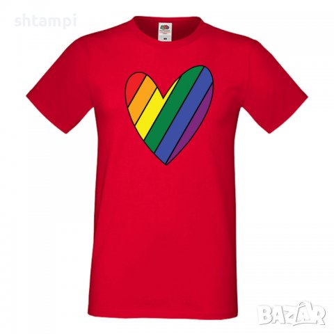 Мъжка тениска Rainbow Heart multicolor Прайд,Празник.Повод,Изненада, снимка 11 - Тениски - 37105236