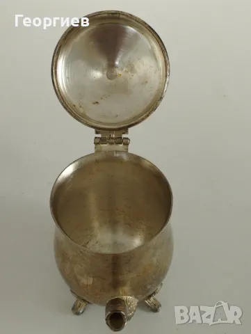 Посребрени мелхиорени вилици 20.5 см.Чайник за запарка на чай,кафе и топло мляко., снимка 6 - Сервизи - 49419517