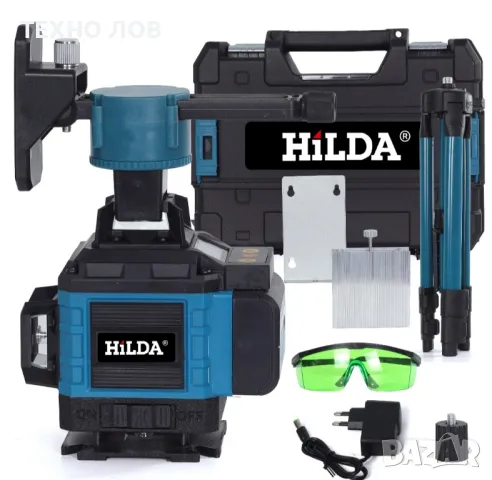 Лазарен нивелир 16 линии 4D 2 г. Гаранция 2 батерии пълен комплект + тринога

, снимка 16 - Измервателни инструменти - 49647372