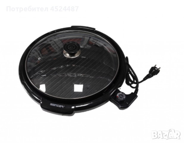 Електрическа оребрена скара, стъклен капак 2000W - Гаранция 12 Месеца , снимка 2 - Скари - 48267277