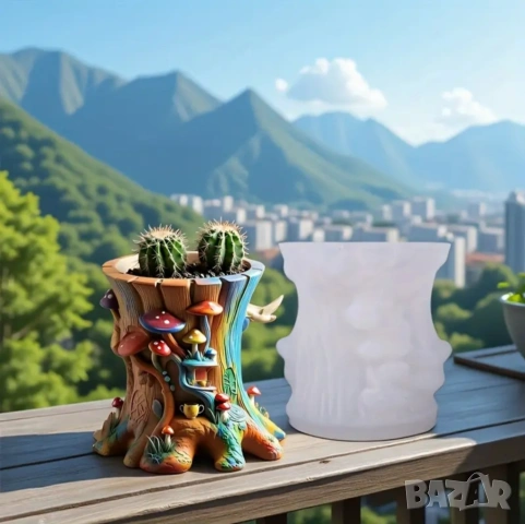 Молд кашпа дънер с гъби, снимка 4 - Форми - 53412597