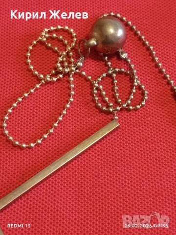 Елегантна златиста винтидж огърлица с искрящи кристали 11677, снимка 4 - Колиета, медальони, синджири - 53462248