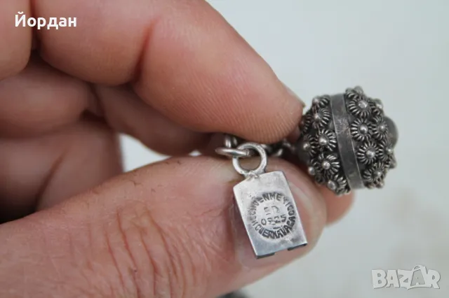 Уникална дамска сребърна гривна , снимка 13 - Гривни - 49798273