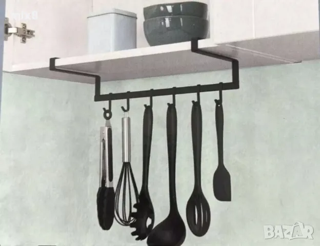 Закачалка с 6 куки за кухненски прибори