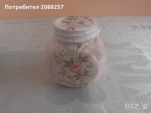 Комплект ръчно декорирани бурканчета за подправки с декупаж, снимка 3 - Декорация за дома - 24562462