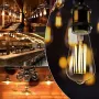 Нови 3 броя Енергоспестяващи LED ST64 крушки E27, топла светлина 2700K, снимка 5