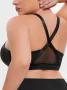 Дамски сутиен с мрежа, голям размер 4XL, Sports Bra, Stretchy Mesh Bra, Crisscross , снимка 5
