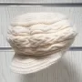 Нова зимна дамска шапка с козирка Ангора в бежов цвят, снимка 2