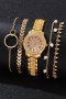 Комплект дамски часовник + гривни, снимка 1
