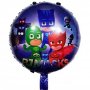 PJMASKS PJ Masks PJ Mask герои кръгъл фолио фолиев балон хелий или въздух парти рожден ден, снимка 1 - Други - 37970294