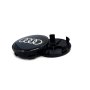 капачки за джанти за АУДИ AUDI черни сиво комплект 60мм, снимка 3