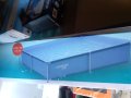 Басейн със стоманена рамка 228х159х42 см, семеен басейн син, без помпа
