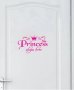 The Princess sleeps here надпис за принцеси стикер лепенка за стена или гардероб врата детска , снимка 2