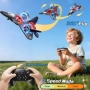 Нов лек RC самолет дрон за деца, пяна, дистанционно управление, батерии, снимка 3
