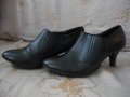 Черни елегантни обувки на висок ток. От естествена кожа., снимка 1 - Дамски елегантни обувки - 36977322
