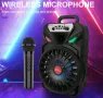Преносима безжична тонколона 8" с микрофон, снимка 9