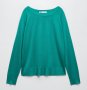 Зелена блуза от тъничко фино плетиво , снимка 1 - Блузи с дълъг ръкав и пуловери - 43897114