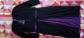 Нова Дамска  Дълга Рокля размер  ХС С М черно с лилаво, снимка 1 - Рокли - 42788404