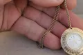 СССР дамски часовник ''Чайка'' медальон /17 камъка/, снимка 3