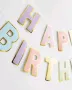 Happy Birthday цветен картонен надпис банер за стена декор украса рожден ден парти, снимка 2