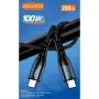 Кабел Type C - Type C M/M 2m Digital One SP01002 abodos ds331, 100W, Fast charge, черен, Type C to T, снимка 2