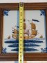 Холандско порцеланово пано за стена кораб   11/1, снимка 4