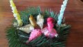Руски играчки за елха -ледени висулки и свещички 