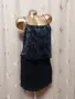 MANGO L Черна рокля с черни пайети , снимка 6