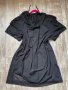 Дълга черна риза жилетка  туника рокля от мрежа цип , снимка 7