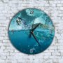 Стенен Часовник - Красива Водна Костенурка Плува, снимка 1 - Стенни часовници - 43363905