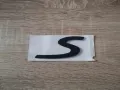Porsche S черен мат емблема голям размер, снимка 4