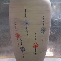 Огромна стара ваза - немска керамика с печат 50 - 60 те год., снимка 4 - Антикварни и старинни предмети - 37838872