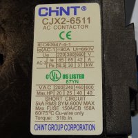 Контактор CHINT NC1-4011, CJX2-6511 220V, 50Hz, снимка 7 - Електродвигатели - 34903616