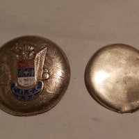 Стари капаци от джобен часовник - позлатени., снимка 2 - Антикварни и старинни предмети - 39480502