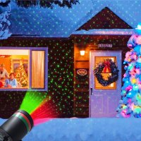коледен прожектор  Лазерен   Star Shower за Коледна украса – Laser Light, снимка 2 - Прожектори - 38612796