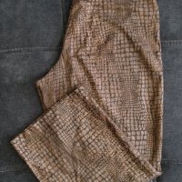 Панталон в кроко принт с кожен ефект "Fransa"® / широки крачоли, голям размер , снимка 1 - Панталони - 26747029