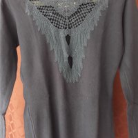 блуза с апликация крила, снимка 1 - Блузи с дълъг ръкав и пуловери - 34711100