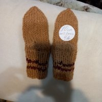 Ръчно плетени бебешки чорапи от вълна, ходило 10 см., снимка 1 - Бебешки чорапи - 39830950