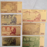 Предлагам Лот от 7 бр златни банкноти ЕВРО, снимка 4 - Нумизматика и бонистика - 44099880