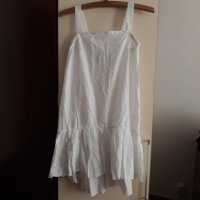 бяла рокля р-р40fr/10uk, снимка 1 - Рокли - 28762430