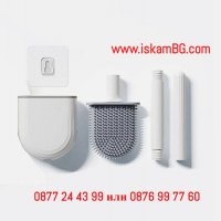 Иновативна стенна силиконова четка за тоалетна чиния – Silicone brush, снимка 6 - Други стоки за дома - 40065533