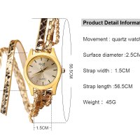 😍 Дамски ръчен часовник тип гривна с верижки за увиване около китката, снимка 3 - Гривни - 43049563