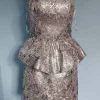 Сребриста рокля за повод с корсет "Bik Bok" , снимка 2 - Рокли - 43211405