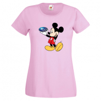 Дамска тениска Mickey Mouse Subaru .Подарък,Изненада,, снимка 4 - Тениски - 36529158