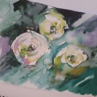 Картина: "Бели рози", снимка 3 - Картини - 33287357