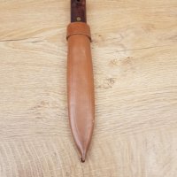 Немски нож с кожена кания rostfrei, снимка 1 - Колекции - 38696322