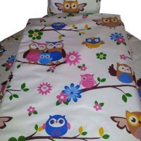 Бебешки спален комплект Бухалчета, снимка 1 - Спално бельо и завивки - 44110189